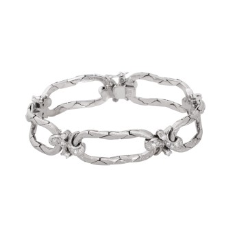 Armband mit 50 Brillanten zus. 1,34 ct (grav.),