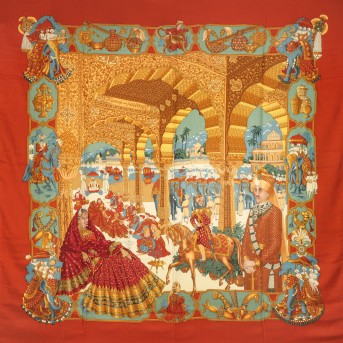 HERMÈS 140 scarf 'SPLENDEUR DES MAHARAJAS',