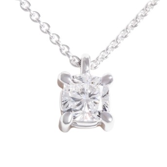 Solitäranhänger mit 1 Diamant im Cushion Cut 0,51 ct.