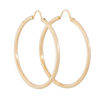 Paar Creolen, poliert,