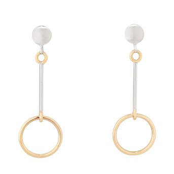 Paar Ohrstecker, poliert/mattiert,