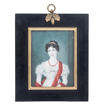 MINIATUR 'Damen-Bildnis' 19. Jhd.