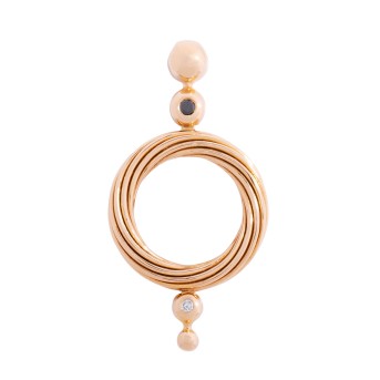 WEMPE BY KIM WEMPE Anhänger 'Helioro' mit Brillant von ca. 0,04 ct,