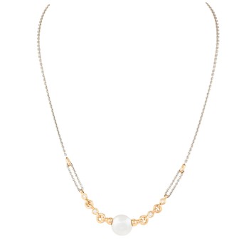 Collier mit Zuchtperle und 4 Brillanten