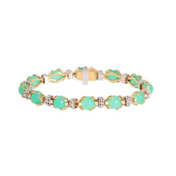 RICHARD BAUR bracelet with chrysoprase and diamonds 