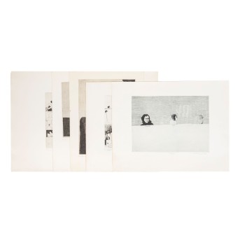 SCHÖLLKOPF, GÜNTHER (1935-1979), Konvolut 5 Radierungen, 1970 bis 1974,