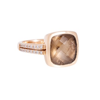 WEMPE BY KIM WEMPE BY KIM Ring mit Rauchquarz und Brillanten,