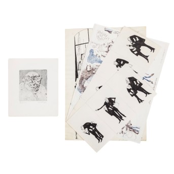 SCHÖLLKOPF, GÜNTHER (1935-1979), Konvolut 5 Karikaturen,