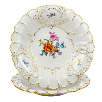 MEISSEN MEISSEN 2 Prunkschalen, 1. und 2. Wahl, ab 1924.