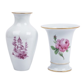 MEISSEN MEISSEN/HÖCHST 2 Vasen, 20. Jh.