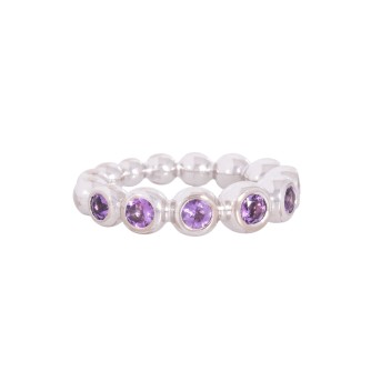 WEMPE BY KIM WEMPE BY KIM Ring 'Blu Candy' mit Amethysten,