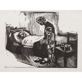 KOLLWITZ, KÄTHE (1867-1945), 'Besuch im Krankenhaus', 1929,