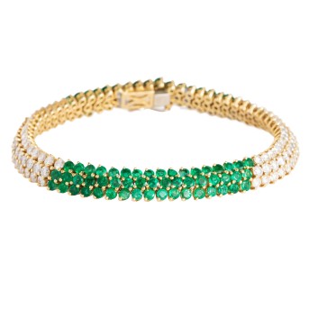 Tennis bracelet with 102 diamonds 