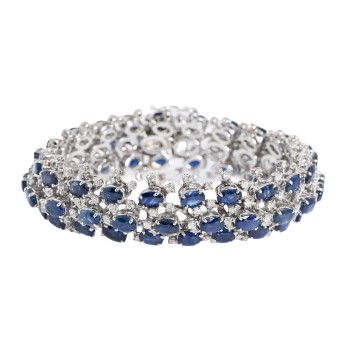 Tennisarmband mit Brillanten von zus. 4,9 ct.