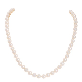 Pearl necklace with 79 Akoya cultured pearls,