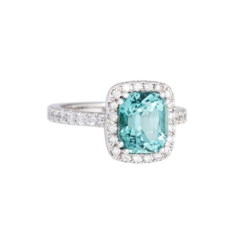 Ring mit Lagoon Turmalin ca. 2,5 ct,