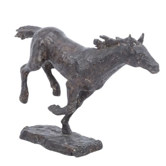Galoppierendes Pferd aus Bronze.