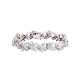 Armband mit Brillanten und Diamanten von zus. ca. 4 ct,