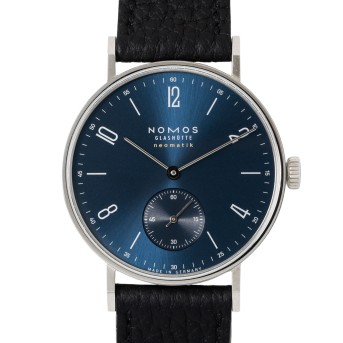 NOMOS Tangente Neomatik blue gold Ref 191 men's watch from 2023, box and papers. 