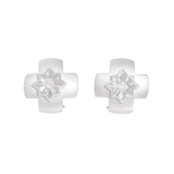 Paar Ohrsteckclips mit 2 Brillanten,