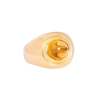 CADA ring with oval citrine cabochon,