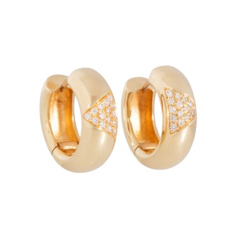 Paar Klappcreolen mit 30 Brillanten,