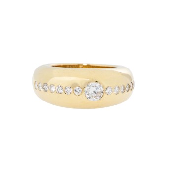 Bandring mit 15 Brillanten, zus. ca. 0,96 ct,