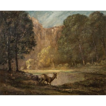 COURBET, GUSTAVE (1819-1877), 'Paysage Suisse, La Falaise du Jura',