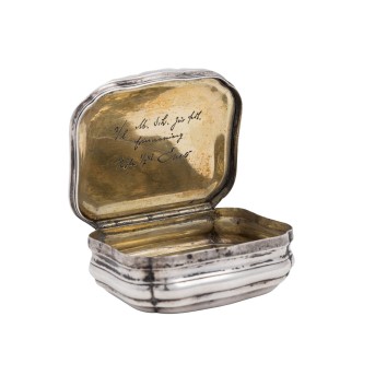 wohl DEUTSCH Tabatière, Silber, wohl 20. Jh.,