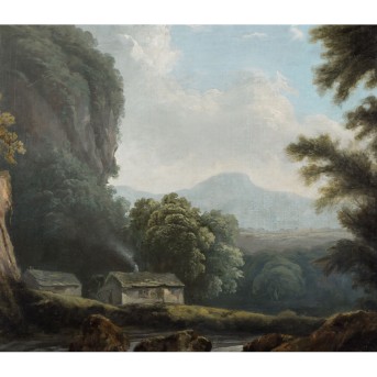 CANDIN, M. (britischer Maler 19. Jh.), 'Landschaft in Nord-Wales, mit Blick zum Snowdon',