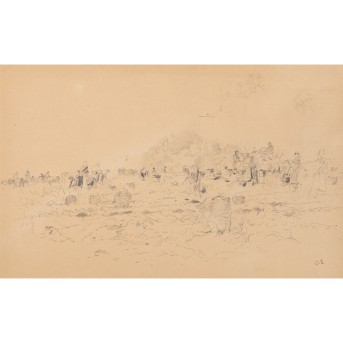 PISSARRO, Camille, ATTRIBUIERT (1830-1903), 'Feldarbeit',