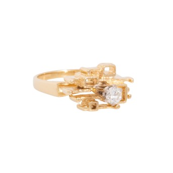 Ring mit Brillant von ca. 0,25 ct,