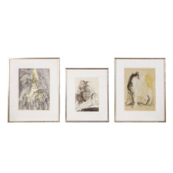 KÜNSTLER DES 20. JAHRHUNDERTS 'Drei Farblithographien'