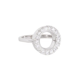 Ring mit Kreis aus Brillanten zus. ca. 0,78 ct,