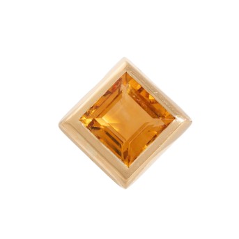 Pendant with step-cut citrine, 