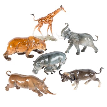 GOEBEL GOEBEL 7 Tierfiguren, 20. Jh.