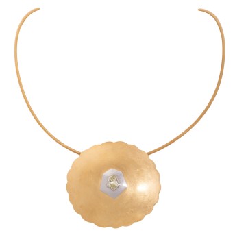 GEORG SPRENG unique pendant with diamond of approx. 1 ct, 