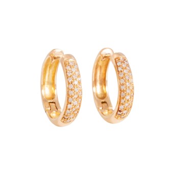 Paar Klappcreolen mit 56 Brillanten,