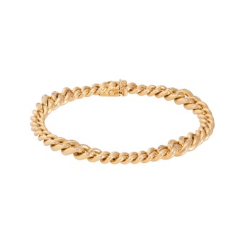 Panzerarmband mit 48 Achtkantdiamanten