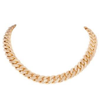 Panzerkette mit 3 x 3 diamantbesetzten Gliedern,