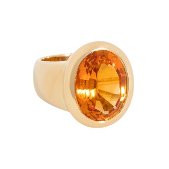 WEMPE WEMPE Ring mit ovalem Citrin,