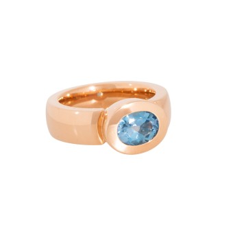 JOCHEN POHL ring with blue topaz, 