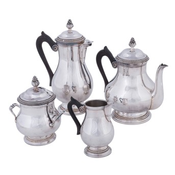 CHRISTOFLE CHRISTOFLE/ CARDEILHAC Kaffee-/ Teekern, 925 Silber, 1. Hälfte 20. Jh.,