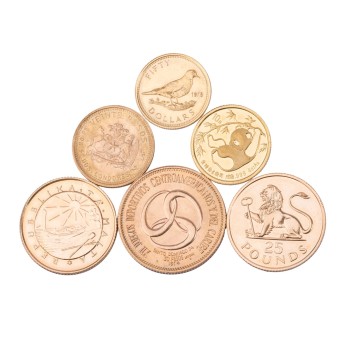 Gemischtes GOLDlot mit 6 x Goldmünzen mit insg. 34,4 g fein