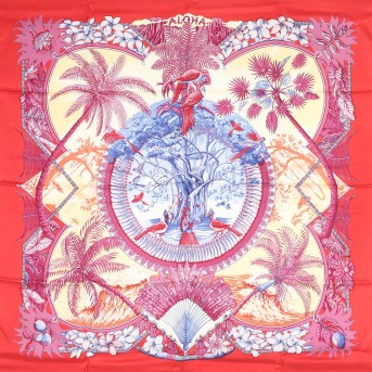 HERMÈS HERMÈS Seidencarré 'ALOHA'.