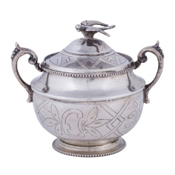 DECKELDOSE, Silber, 20. Jh.,