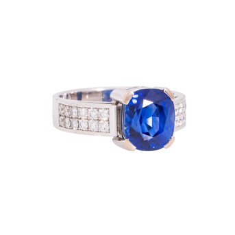 Ring mit Saphir aus Sri Lanka 6,04 ct