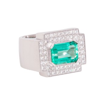 JACOBI JACOBI Ring mit feinem Smaragd ca. 3,8 ct,