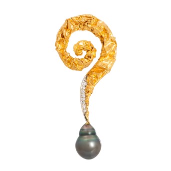Unikat Anhänger mit Tahitiperle und 8 Brillanten
