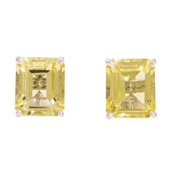 Paar Ohrstecker mit Lemoncitrin,